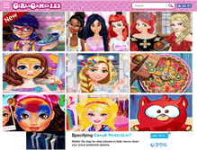 Tablet Screenshot of girlsgames123.com